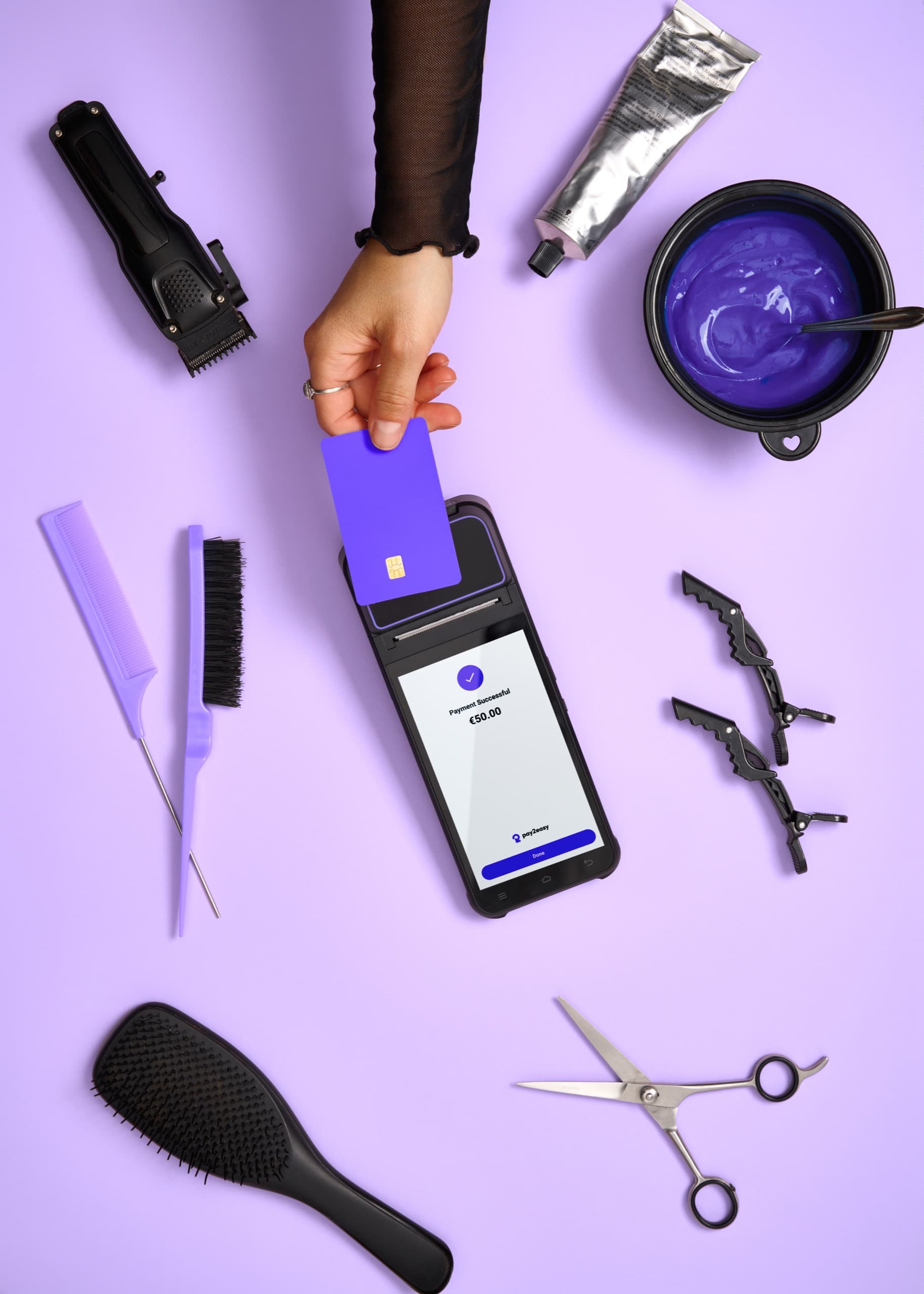 Business owner using Pay2Easy in store